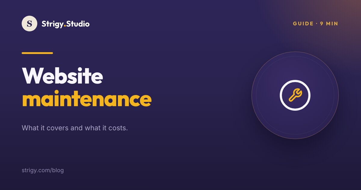 Website maintenance: what it covers and what it costs
