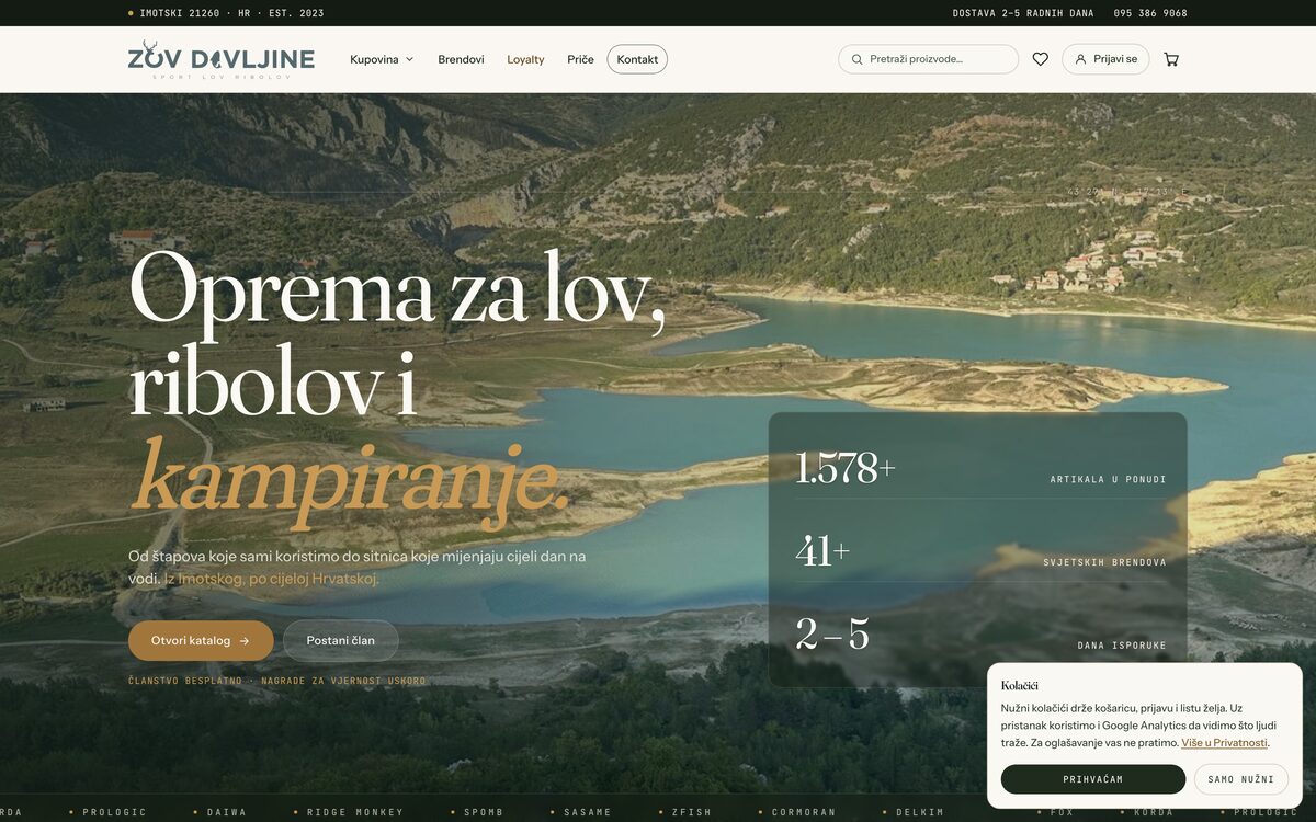 Web shop development: Zov Divljine